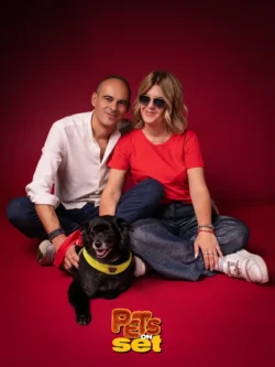 Una delle fotografie realizzate durante lo shooting Pets on Set al Novara DogShow. Foto professionale di un cane con il suo padrone durante Pets on Set al Novara DogShow